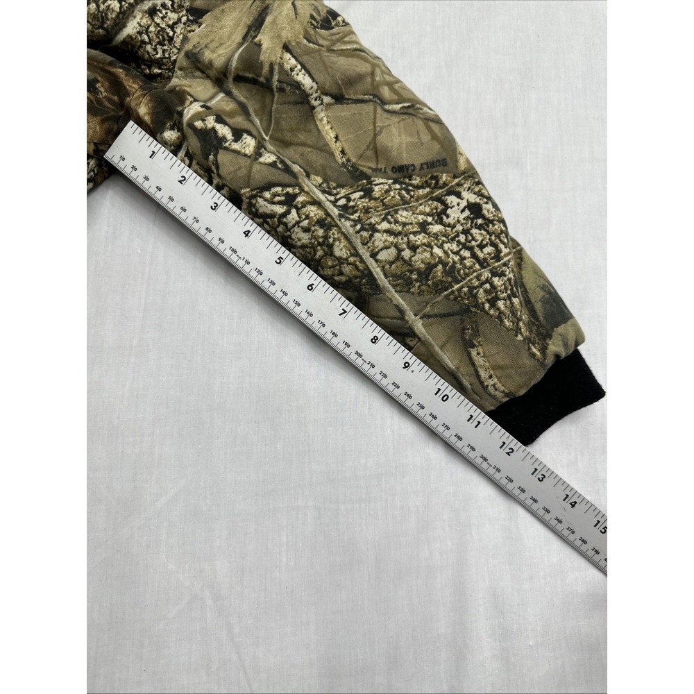 WFS Burly Camo Hooded Hunting Coat Jacket Kids Size M Quilted Lined Full-Zip - Picture 9 of 10